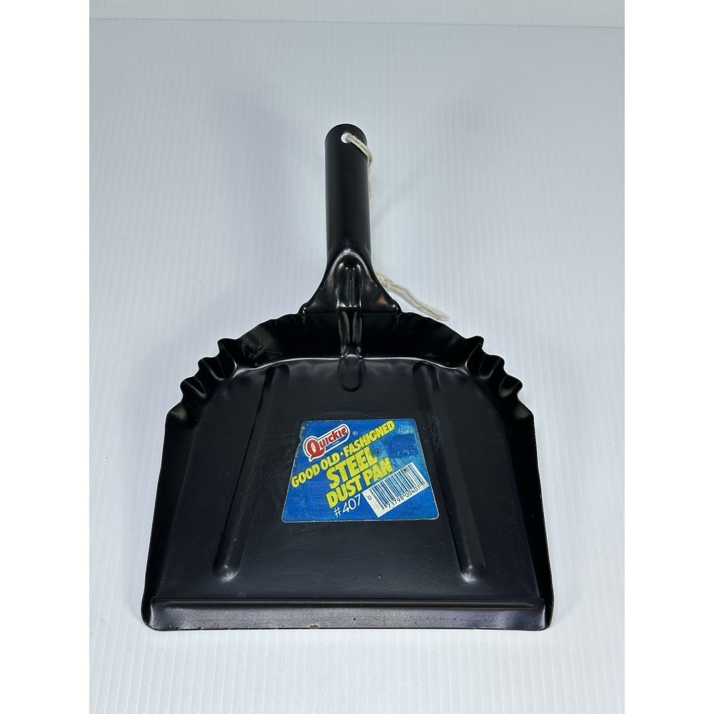 Vintage Quickie Good Old Fashioned‎ Steel Dust Pan #407 Black